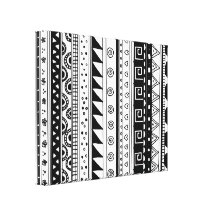 Modelo tribal blanco y negro impresión en lienzo estirada