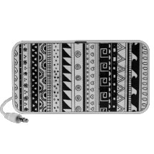 Modelo tribal blanco y negro portátil altavoces