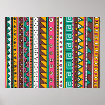 Modelo tribal colorido poster