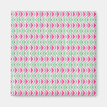 Modelo tribal del triángulo gris verde rosado boni iman