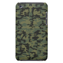 Modelo verde del camo barely there iPod cobertura