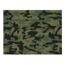 Modelo verde del camo tarjeta postal