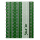 Modelo verde del copo de nieve libretas