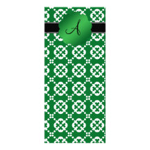 Modelo verde del ornamental de los corazones del m tarjeta publicitaria personalizada