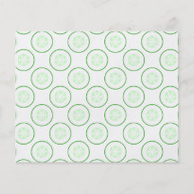 Modelo verde y blanco del pepino flyer personalizado