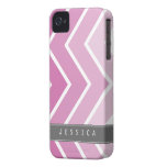 Modelo violeta de los galones del zigzag de Ombre iPhone 4 Funda