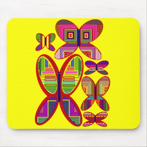 Modelos coloridos Mousepad de las mariposas Alfombrilla De Ratones