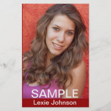 Modelos de la tarjeta de la zeta - Headshots de lo Tarjetas Publicitarias