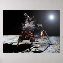 Módulo lunar "Eagle" de Apolo 11 en la luna Posters