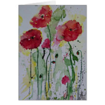 Mohnblumen Grußkarte