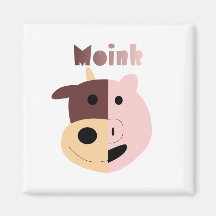 Moink: Vaca del dibujo animado e imán del cerdo