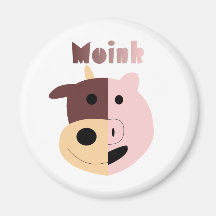 Moink: Vaca del dibujo animado e imán del cerdo