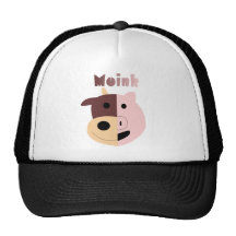 Moink: Vaca del dibujo animado y gorra del cerdo