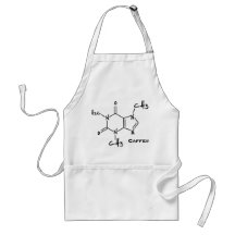 Molécula de Caffiene (estructura química) Delantales