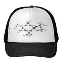 Molécula del cafeína gorros  