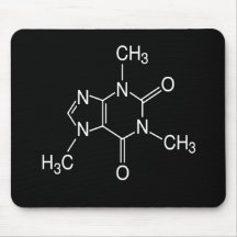 molécula del cafeína tapetes de ratón