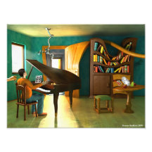 Molestar al pianista arte con fotos