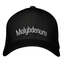 Molibdeno Gorra De Béisbol Bordada
