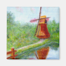 Molino de viento de la impresión, imán
