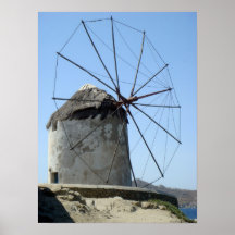 Molino de viento de Mykonos Impresiones