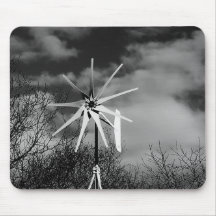 Molino de viento del invierno alfombrillas de ratones