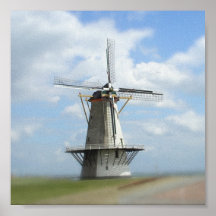 Molino de viento holandés impresiones