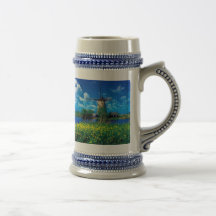 Molino de viento holandés Stein Tazas De Café