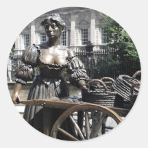 Molly Malone y pegatina de Irlanda de la carretill