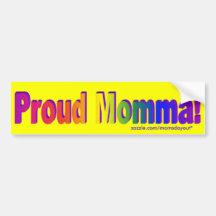 ¡Momma orgulloso! Pegatina para el parachoques Etiqueta De Parachoque