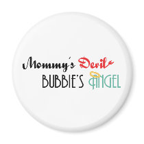 Mommy' diablo de s, Bubbie' ángel de s imanes by pb_grandparents Mommy' diablo de s, Bubbie' ángel de s imanes