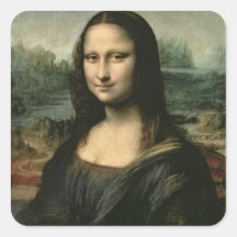 Mona Lisa, c.1503-6 (aceite en el panel) Pegatinas Cuadradases Personalizadas