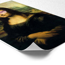 Mona Lisa con los vidrios Poster