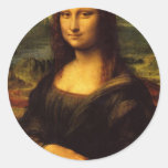 Mona Lisa Etiquetas Redondas