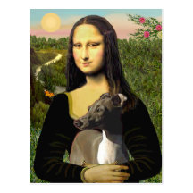 Mona Lisa - galgo italiano Tarjetas Postales