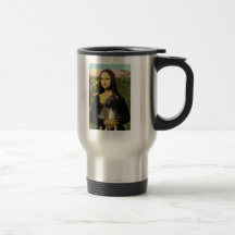 Mona Lisa - galgo italiano Taza De Café