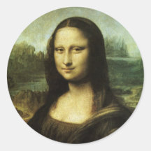 Mona Lisa por renacimiento del vintage de Leonardo Pegatinas