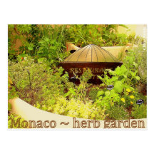 Mónaco - jardín de hierbas tarjeta postal