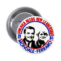 Mondale-Ferraro - botón Pin