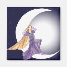 Mondfee - moon fairy kühlschrankmagnet