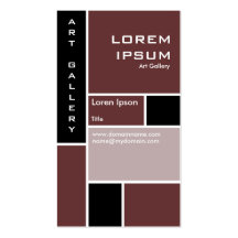 Mondrian - Brown Plantilla De Tarjeta Personal