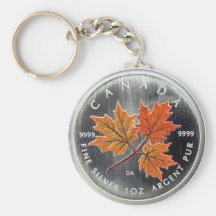 Moneda de plata 2001 de Canadá Llaveros
