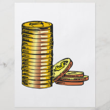Monedas de oro tarjetas publicitarias