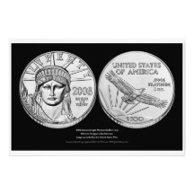 Monedas del lingote del platino de American Eagle Arte Con Fotos