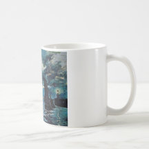 Monet un envío del paisaje marino tazas de café