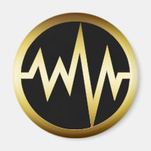 MONITOR DE CORAZÓN DEL ORO IMANES DE NEVERA