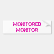 monitored monitor auto sticker