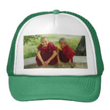 Monjes en el gorra del parque de los ciervos