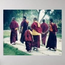 Monjes en el poster de Sarnath