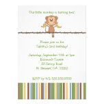 Monkey en la 2da invitación de la fiesta de cumple