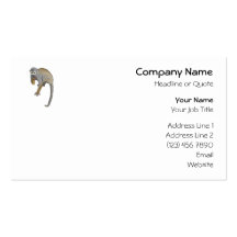 Monkey que está comiendo tarjetas de negocios